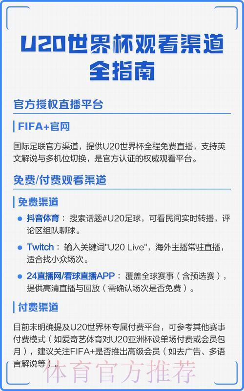 世界杯赛事直播平台全攻略:如何选择最佳观看渠道